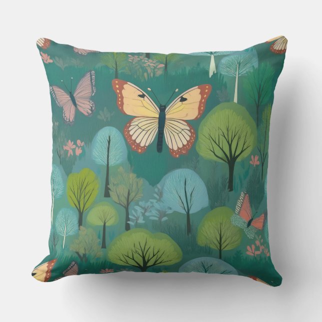 Cojín Decorativo Portugal con patrones: Impresiones de Azulejo (Anverso)