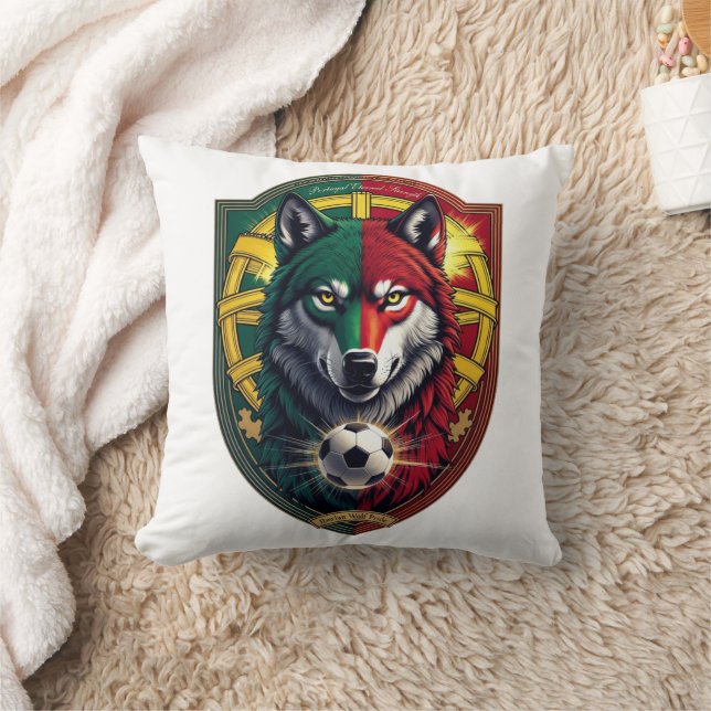 Cojín Decorativo Portugal Iberian Wolf Glory Tee, National  Gift (Manta)