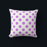 Cojín Decorativo Pos de Lilac y de polka blanca<br><div class="desc">Pos de Lilac y de polka blanca</div>