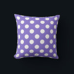 Cojín Decorativo Pos de polka blanco en periwinkle<br><div class="desc">Pos de polka blanco en periwinkle</div>