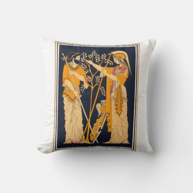 Cojín Decorativo Poseidon y Athena (Anverso)