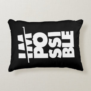 Cojín Decorativo Posibles palabras imposibles, motivadoras