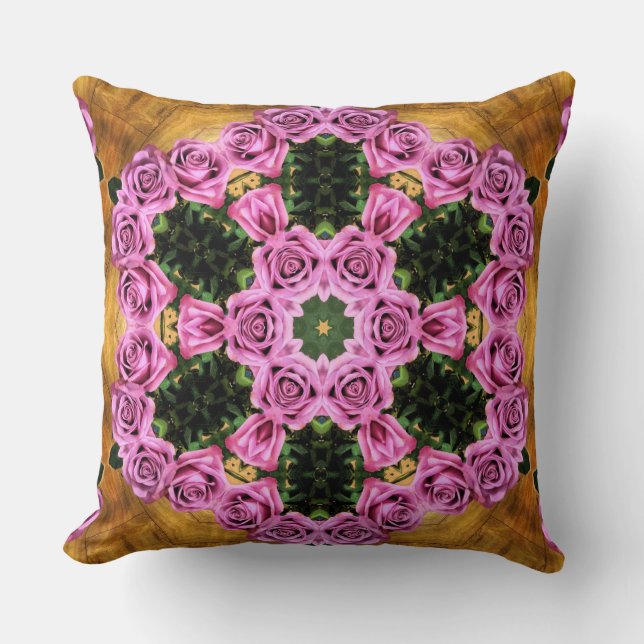 Cojín Decorativo Posiciones de ganancia rosa (Anverso)