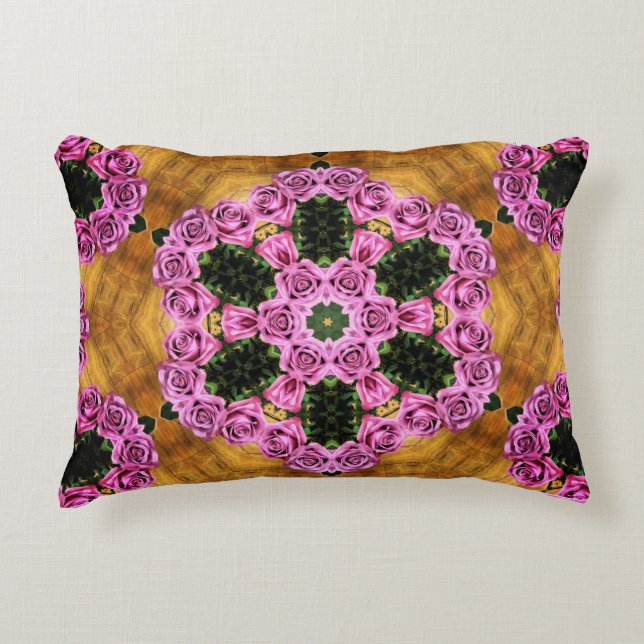 Cojín Decorativo Posiciones de ganancia rosa (Anverso)