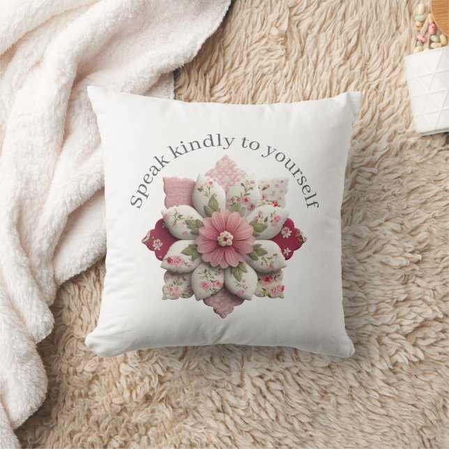 Cojín Decorativo Positive Affirmation Throw Pillow Speak Kindly  (Manta)