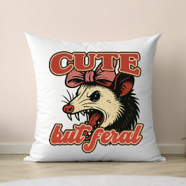 Cojín Decorativo Possum dulce pero fértil: Humor sarcástico vintage