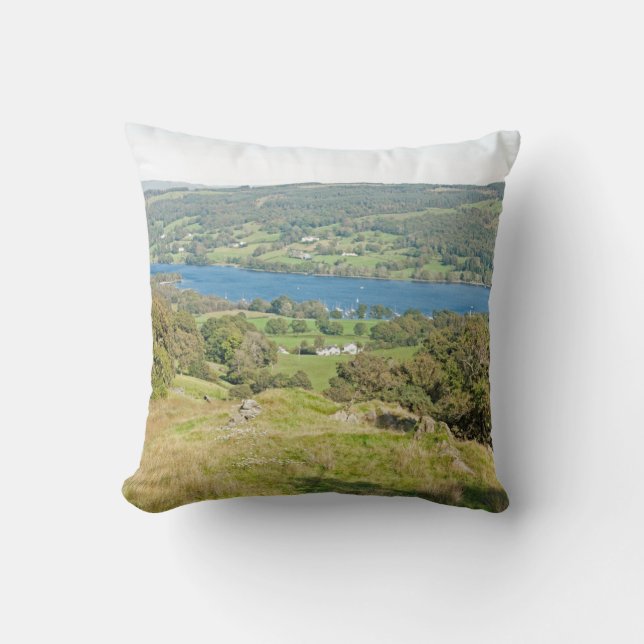 Cojín Decorativo Postal de agua de Coniston (Anverso)