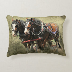 Cojín Decorativo Postal de Clydesdale Weathered Vintage