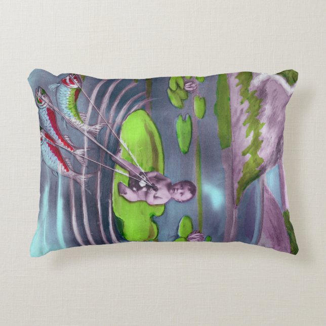 Cojín Decorativo postal francesa de April Fool (Anverso)