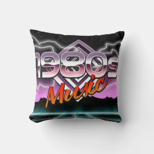 Cojín Decorativo Postal musical de los años 80