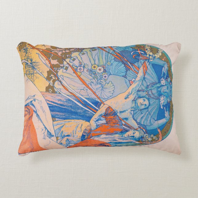 Cojín Decorativo Poster de Alphonse Mucha en el Festival Sokol (192 (Anverso)