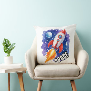Cojín Decorativo Póster de Aventura Espacial La aventura espera