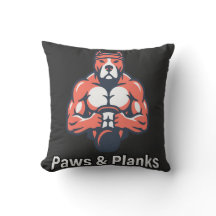Póster de Fitness Canino Muscular Patas y Tablones