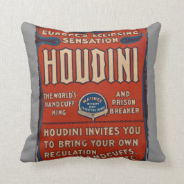 Cojín Decorativo Poster de Houdini del vintage de la reproducción