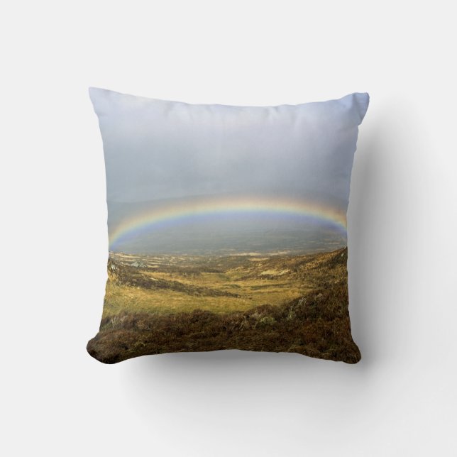 Cojín Decorativo Poster de postales Rainbow Rannoch Moor Scotcard P (Anverso)