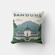Póster de viaje a Bandung Indonesia
