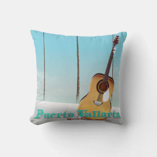 Cojín Decorativo Póster de viaje de Puerto Vallarta México