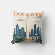 Póster de viaje de Yakarta Indonesia
