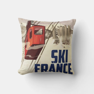 Cojín Decorativo Poster de viajes en Francia.
