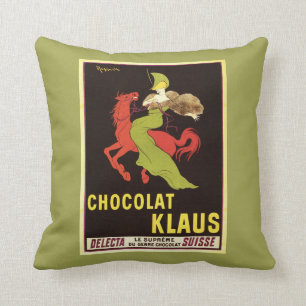Cojín Decorativo Poster del anuncio de Chocolat Klaus