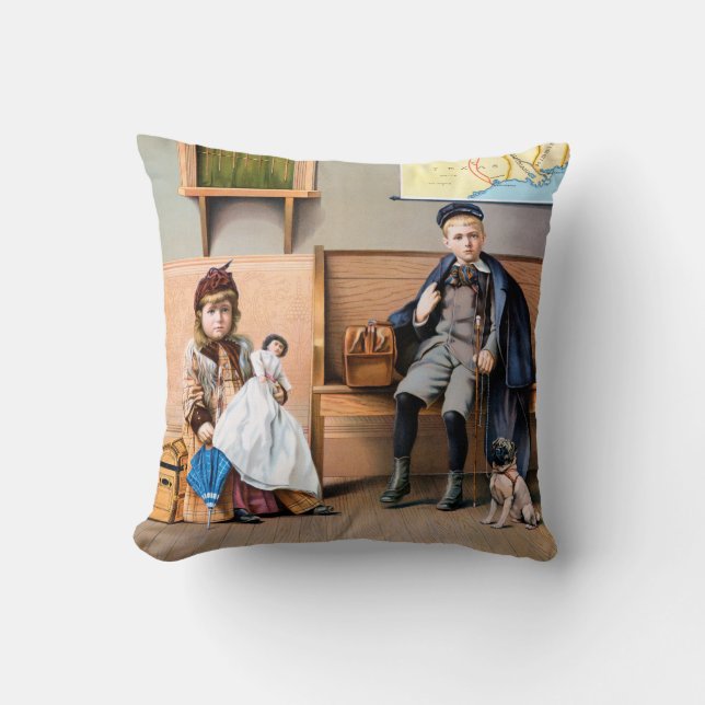 COJÍN DECORATIVO POSTER DEL FERROCARRIL, 1898 (Anverso)