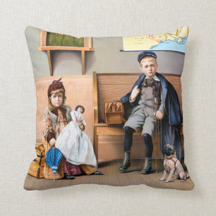 COJÍN DECORATIVO POSTER DEL FERROCARRIL, 1898