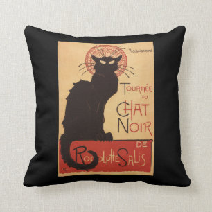 Cojín Decorativo Poster Noir del promo del gato negro de la