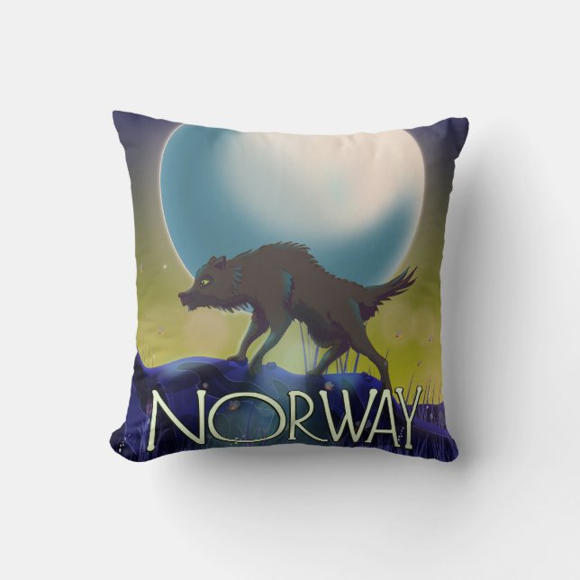 Cojín Decorativo Poster Wolf de Noruega (Anverso)