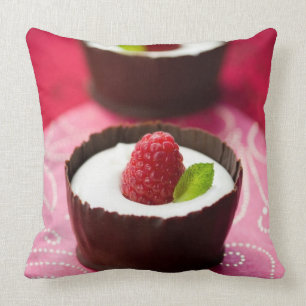 Cojín Decorativo Postre blanco del mousse de chocolate