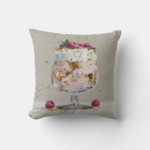 Cojín Decorativo Postre de frambuesa con impasto elegante