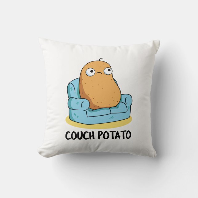 Cojín Decorativo Potato Funny Potato Pun (Anverso)