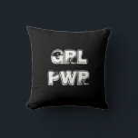 Cojín Decorativo potencia del chica -<br><div class="desc">almohada personalizada Grl Pwr</div>