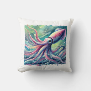 Cojín Decorativo Poton deep sea squid 110924AREF116 - Watercolor