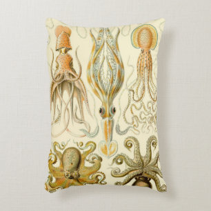 Cojín Decorativo Poulpo vintage Gamochonia de Ernst Haeckel