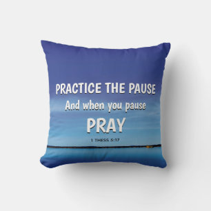 Cojín Decorativo PRACTICAR LA PAUSA Azul Pacífico Inspirador