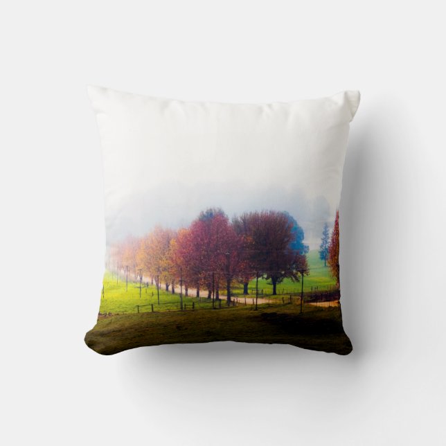 Cojín Decorativo Prado brumoso en otoño (Anverso)