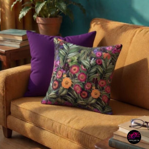 Cojín Decorativo Prado Floral Rosa Isla