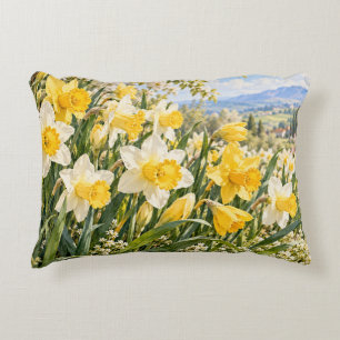 Cojín Decorativo Prado Primaveral Narciso Dorado