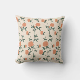 Cojín Decorativo Prado Retro Botánico de Trébol | Arcilla Asolada
