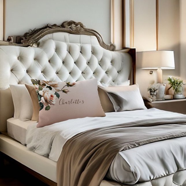 Cojín Decorativo Precioso Ajuar de Novia Rosa Beige (bridal shower pillow)