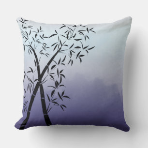Cojín Decorativo Precioso bambú y vista de montaña Cielo Azul