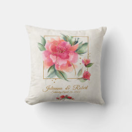 Cojín Decorativo precioso jardín de rosas boda económica