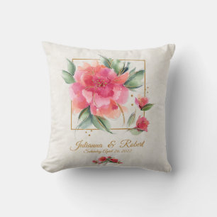 Cojín Decorativo precioso jardín de rosas boda económica