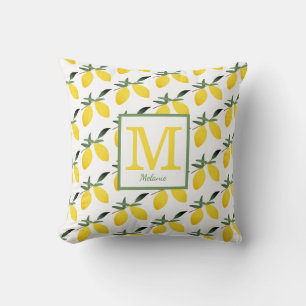 Cojín Decorativo Precioso Monograma de Limón