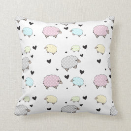 Cojín Decorativo Precioso Patrón de Ovejas para Bebés
