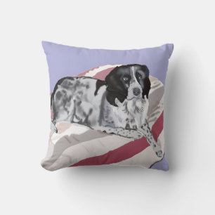 Cojín Decorativo Precioso Springer Spaniel negro y blanco