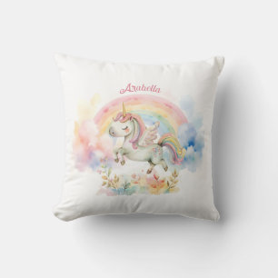 Cojín Decorativo Precioso Unicornio Pastel y Arcoíris