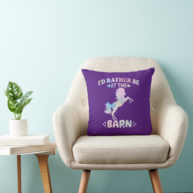 Cojín Decorativo Preferiría Estar En El Barn (Silla)