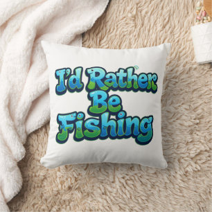 Cojín Decorativo Preferiría estar pescando peces lindos