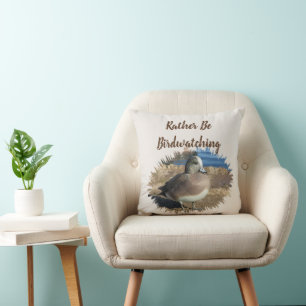Cojín Decorativo Prefiere ser observadora de aves silvestres hobby